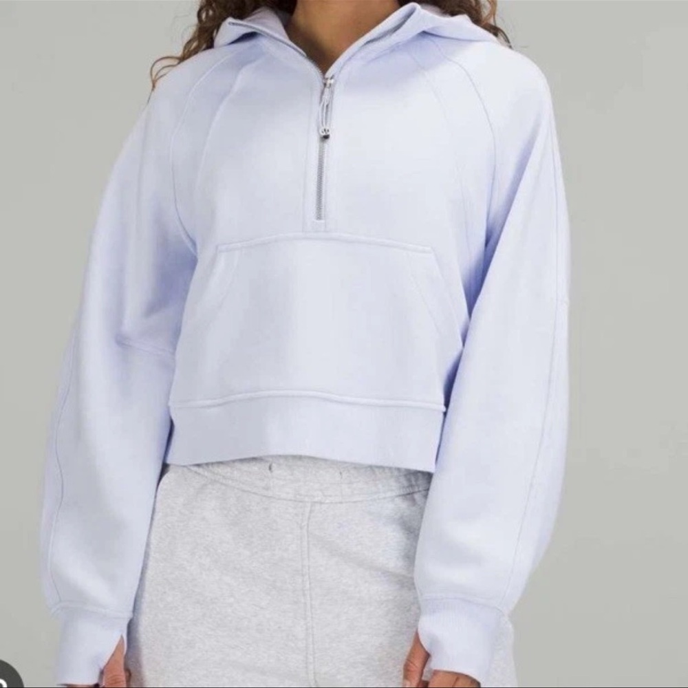 Lululemon NWT Size M / L Scuba Oversized Half-Zip Hoodie - Blissful Blue